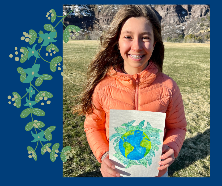 Ema Munoz Ropotica, Escalante Middle School 7th-grader with winning  Green Team Shopper-Bag Art Contest