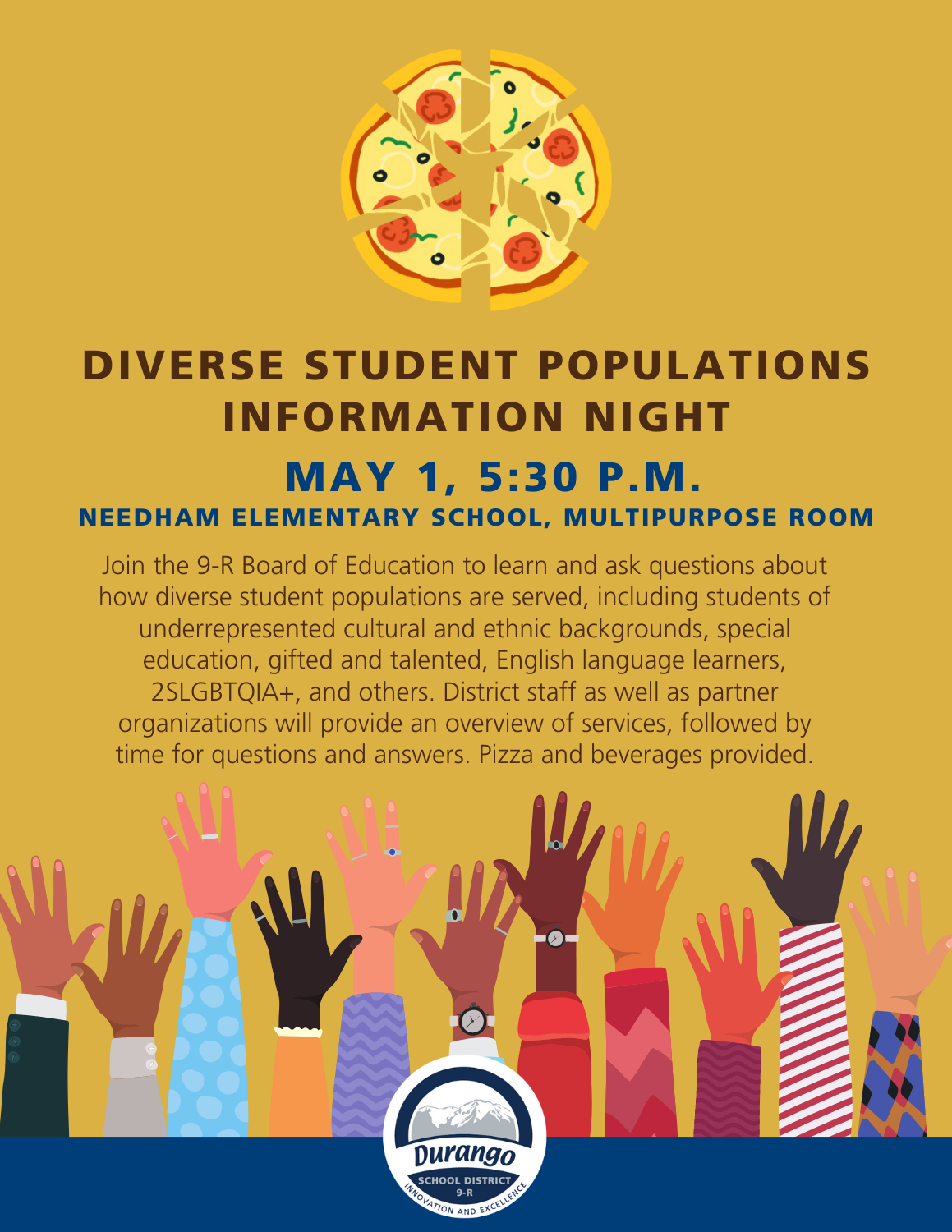 Diverse Student Populations Night poster