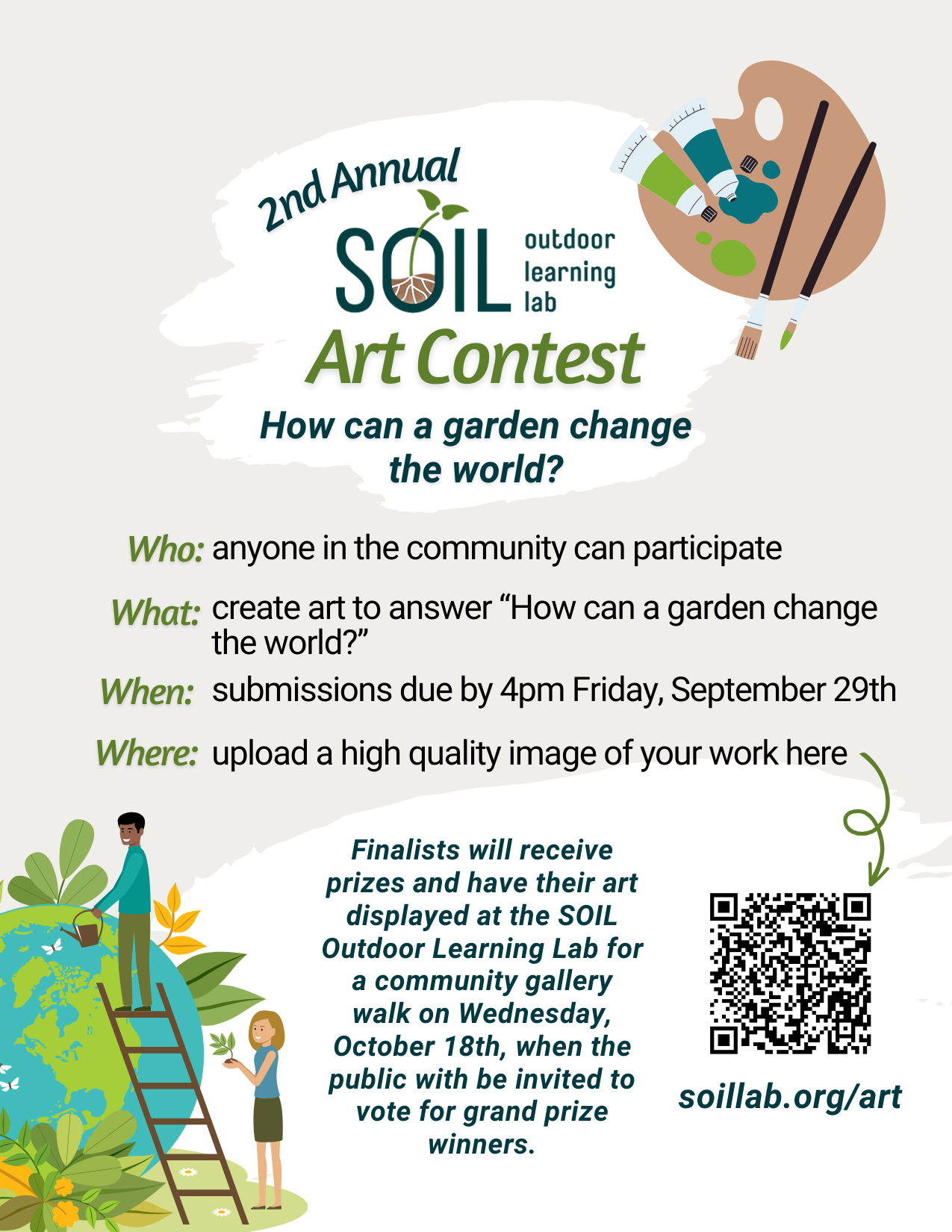SOIL Learning Lab Art Contest poster