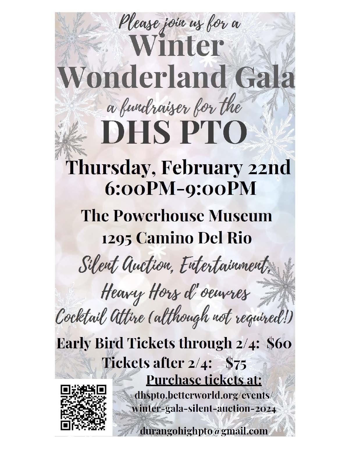 winter gala fundraiser flyer